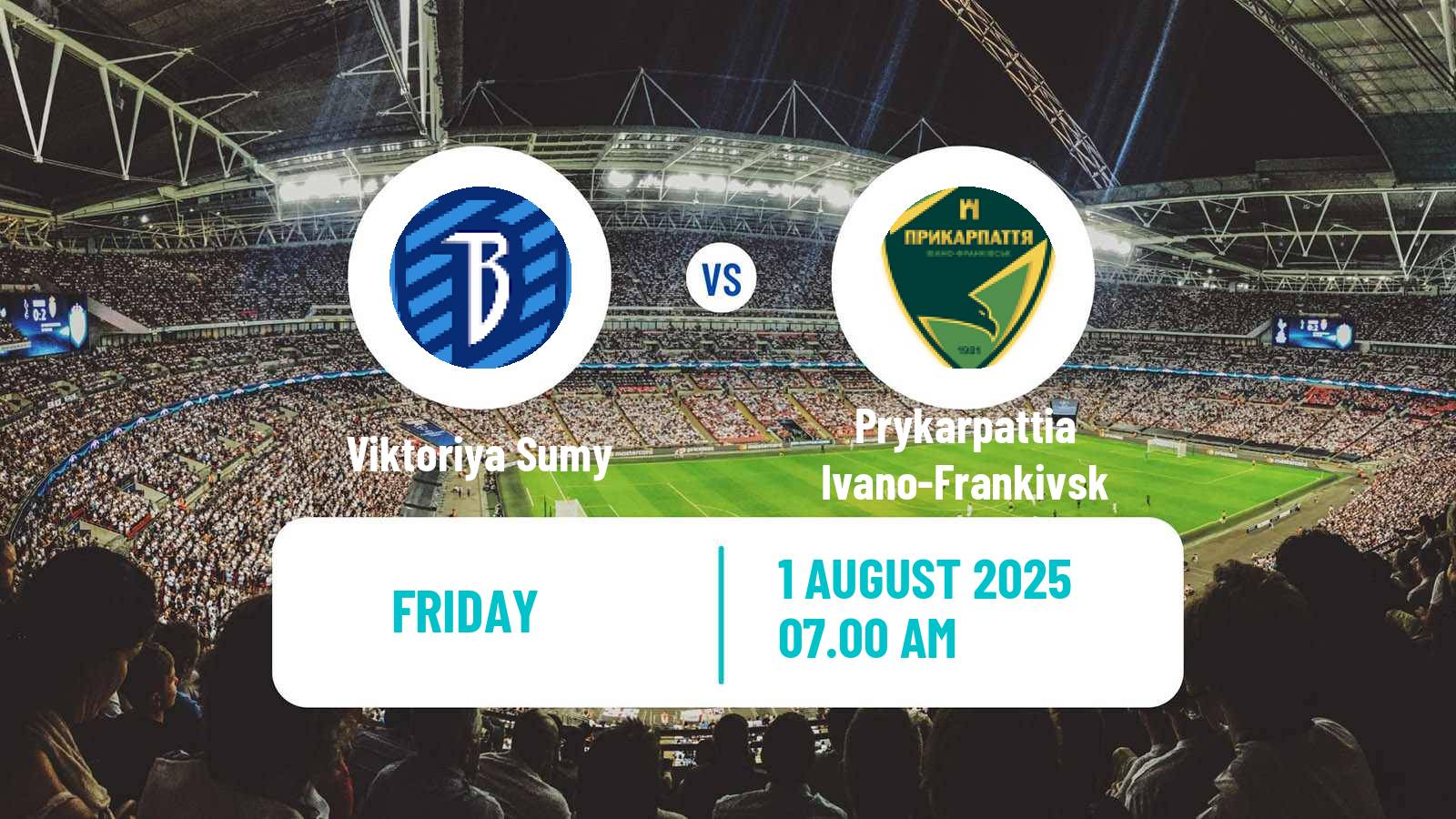 Soccer Ukrainian Persha Liga Viktoriya Sumy - Prykarpattia Ivano-Frankivsk