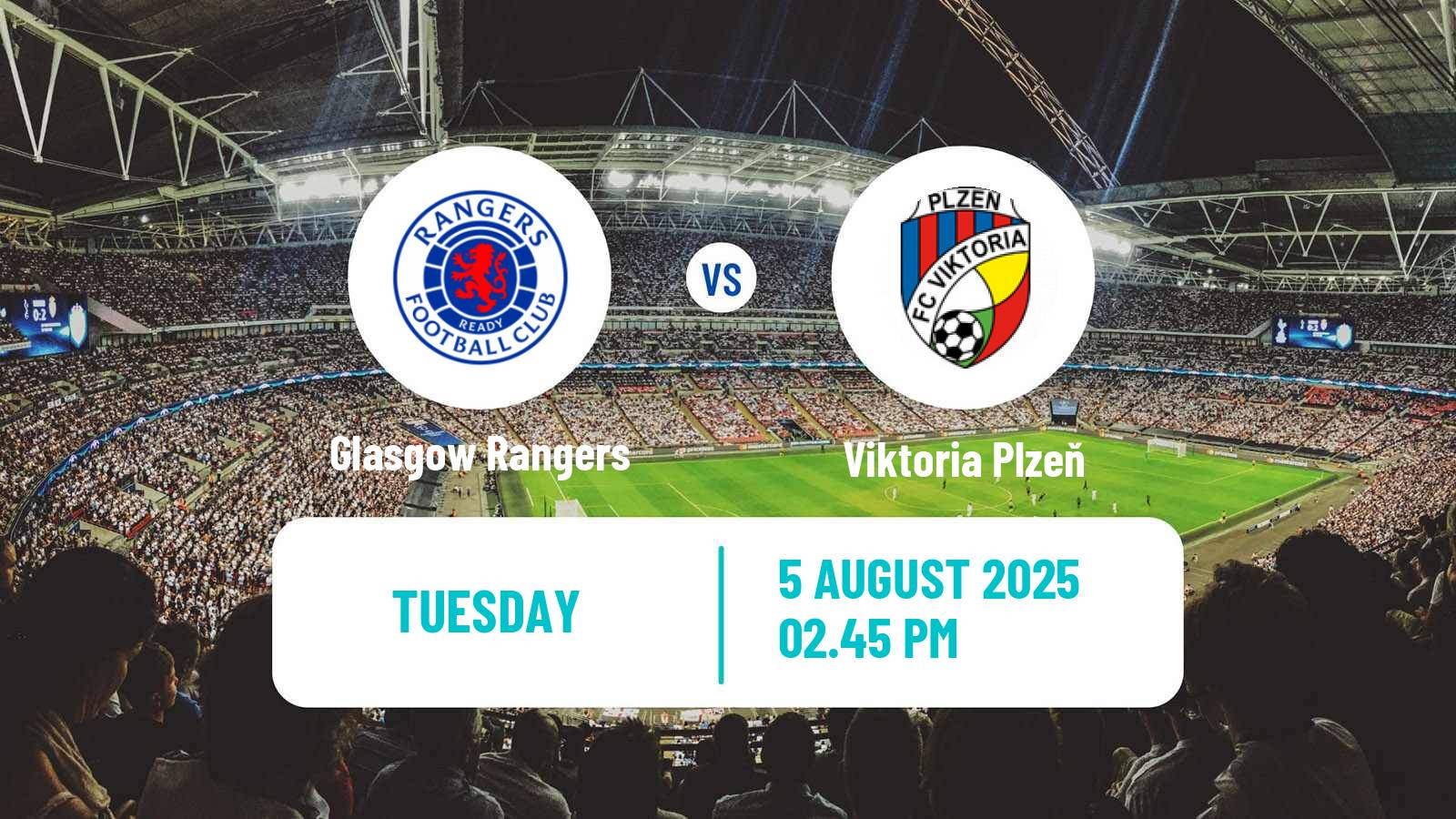 Soccer UEFA Champions League Glasgow Rangers - Viktoria Plzeň