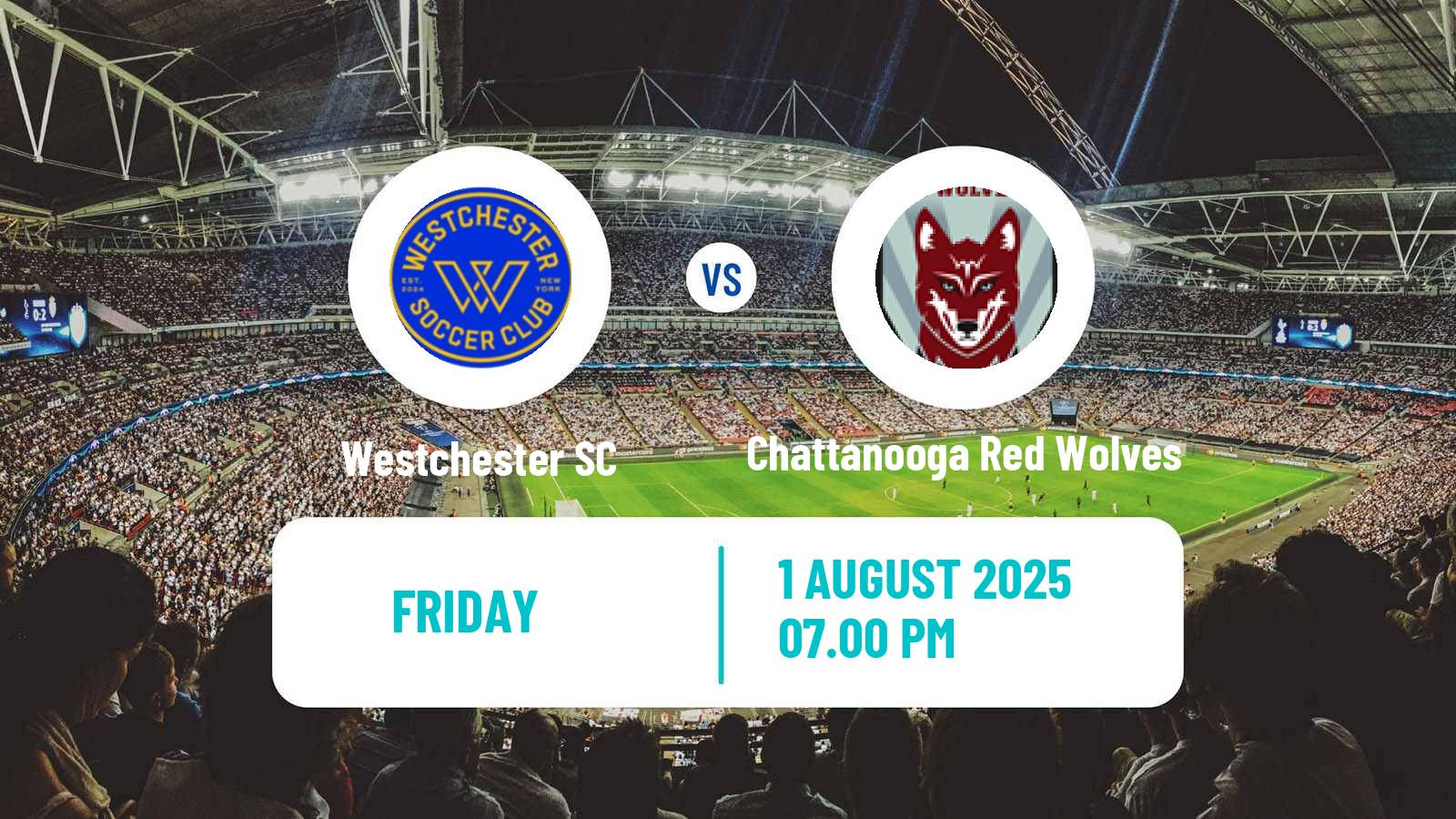 Soccer USL League One Westchester SC - Chattanooga Red Wolves