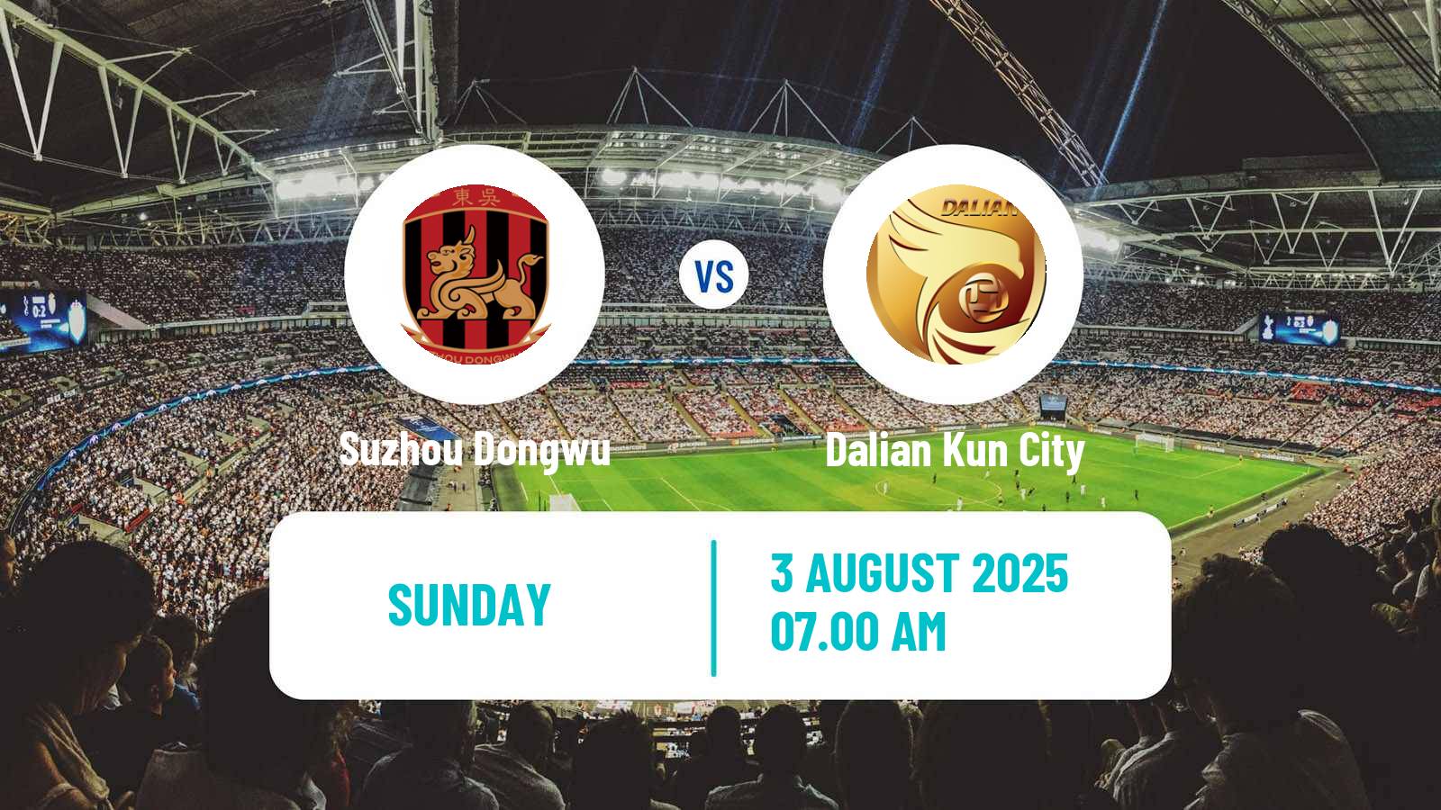 Soccer Chinese Jia League Suzhou Dongwu - Dalian Kun City