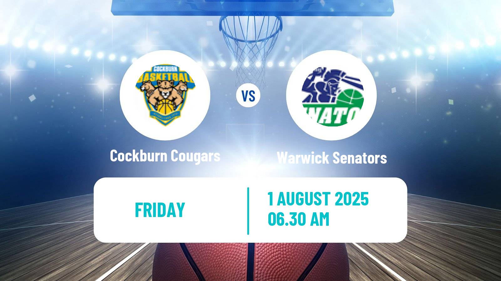 Basketball Australian NBL1 West Women Cockburn Cougars - Warwick Senators