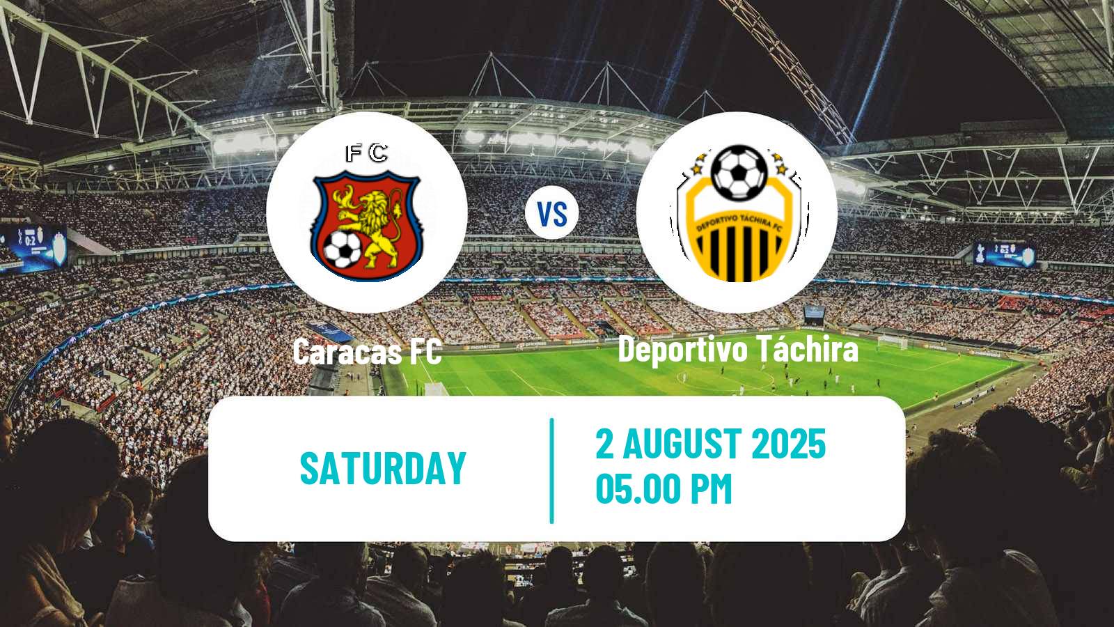 Soccer Venezuelan Primera Division Caracas - Deportivo Táchira