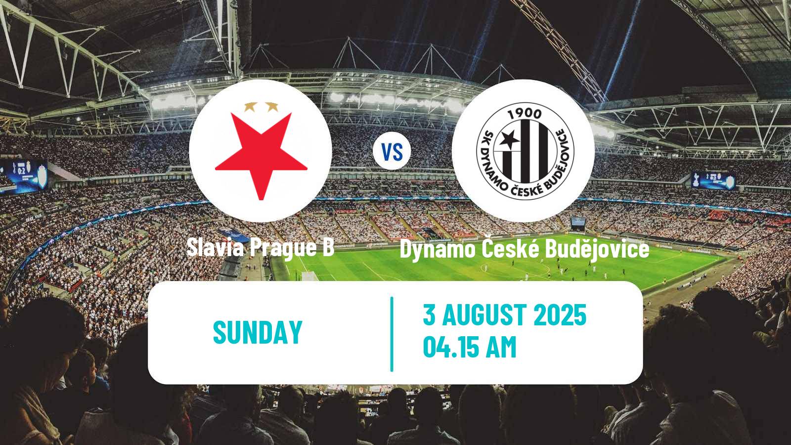 Soccer Czech Division 2 Slavia Prague B - Dynamo České Budějovice
