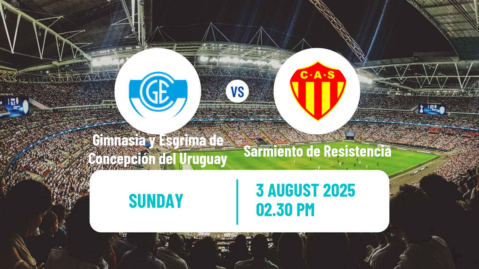 Soccer Argentinian Torneo Federal Gimnasia y Esgrima de Concepción del Uruguay - Sarmiento de Resistencia