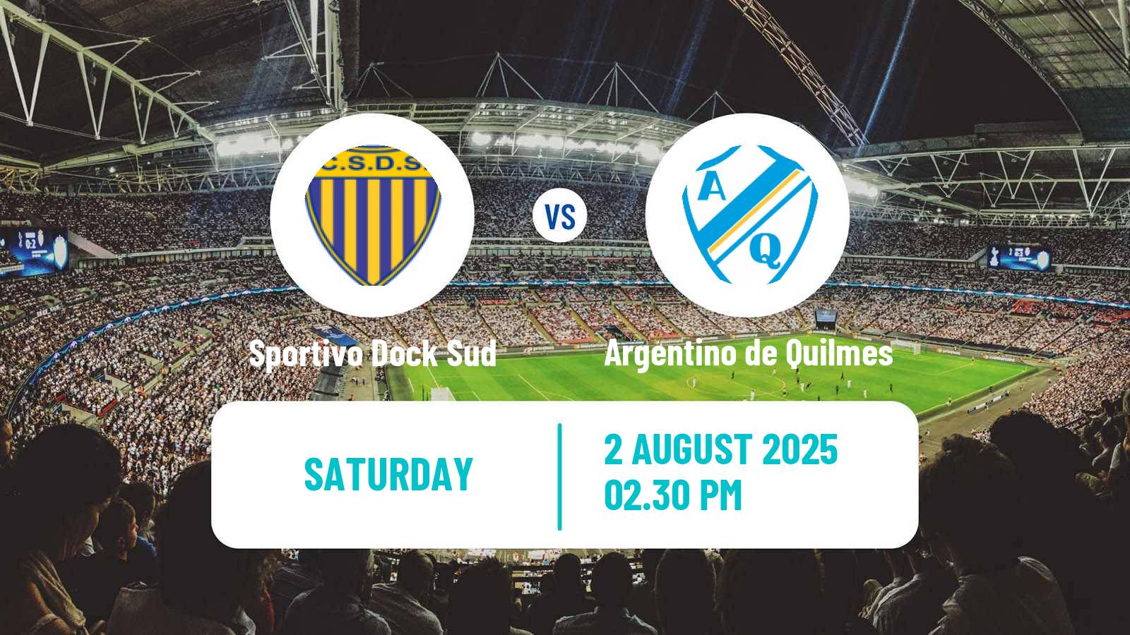 Soccer Argentinian Primera B Sportivo Dock Sud - Argentino de Quilmes