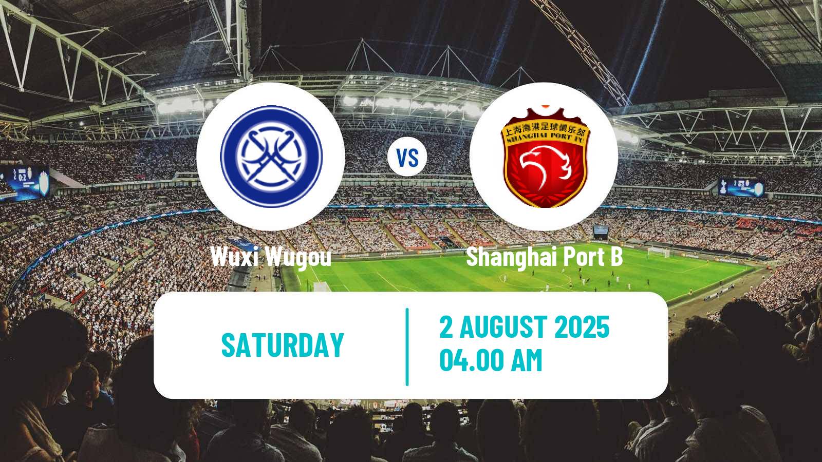 Soccer Chinese Yi League Wuxi Wugou - Shanghai Port B