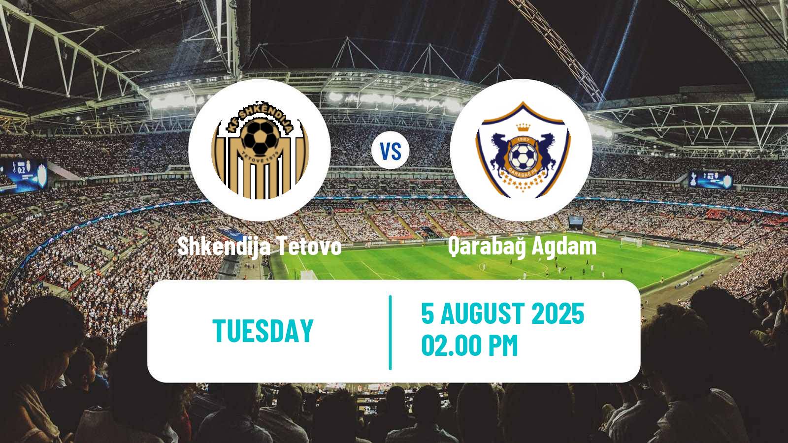Soccer UEFA Champions League Shkendija Tetovo - Qarabağ Agdam