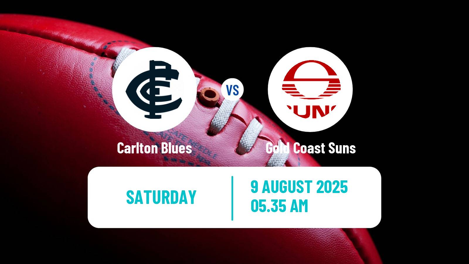 Aussie rules AFL Carlton Blues - Gold Coast Suns