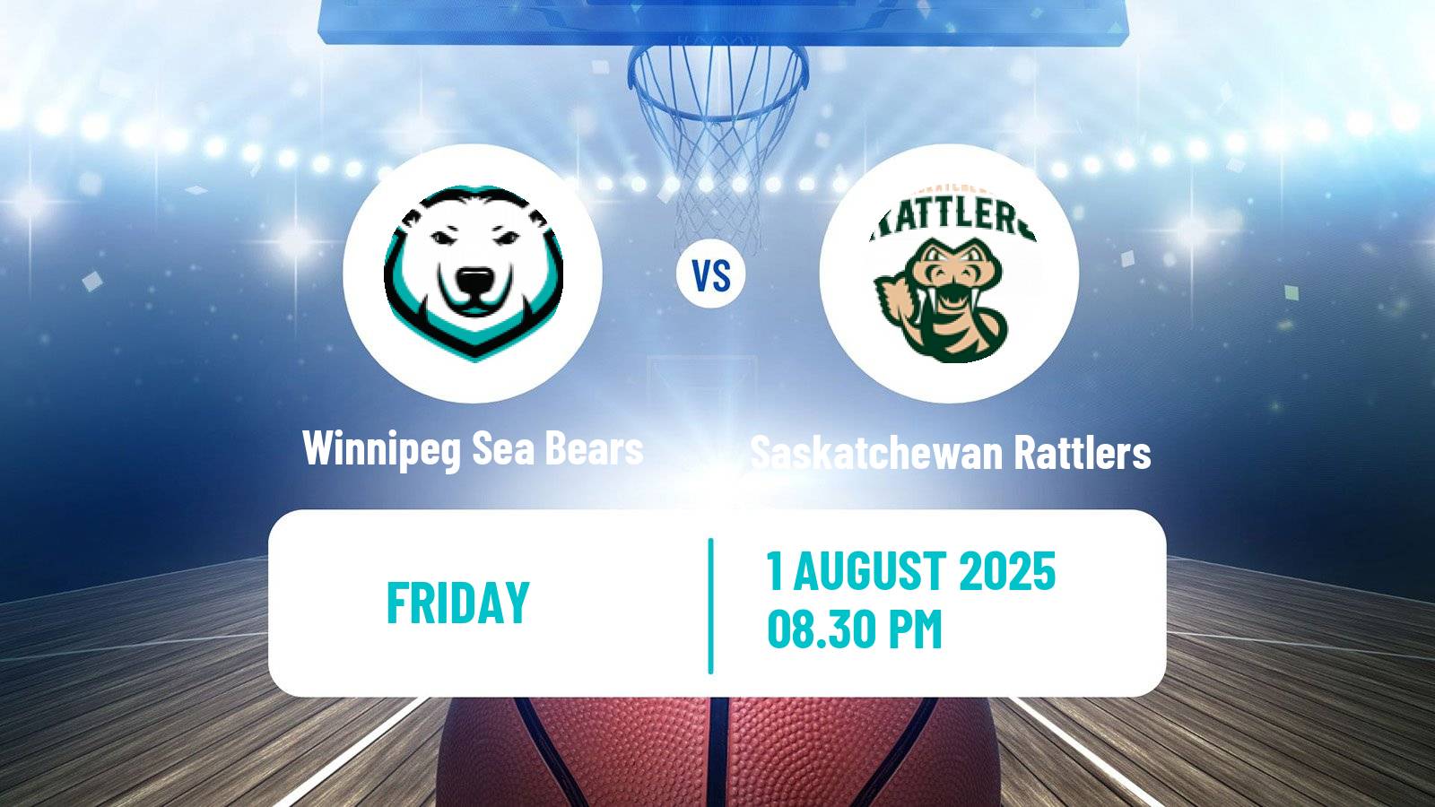 Basketball Canadian CEBL Winnipeg Sea Bears - Saskatchewan Rattlers