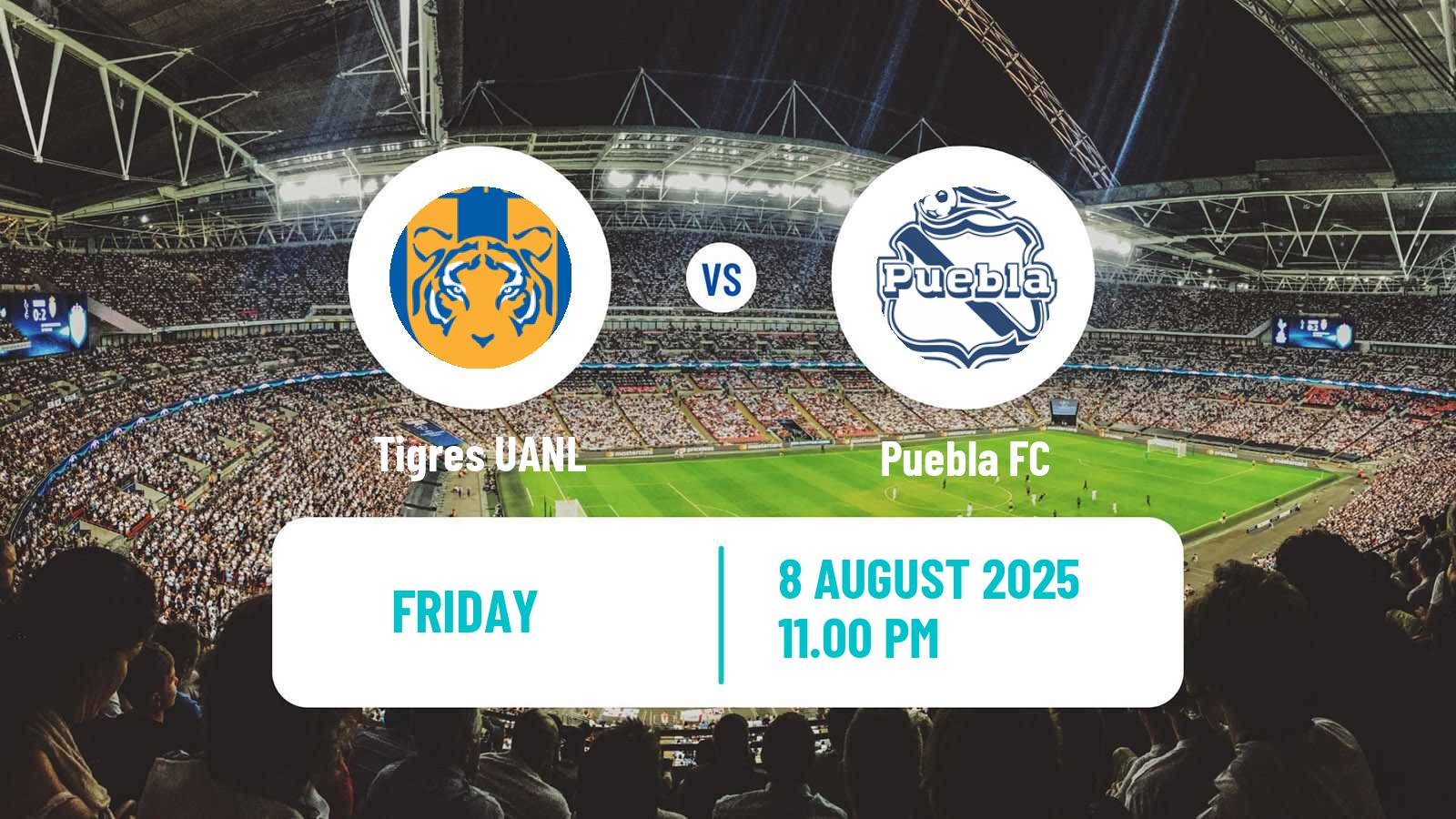 Soccer Mexican Liga MX Tigres UANL - Puebla