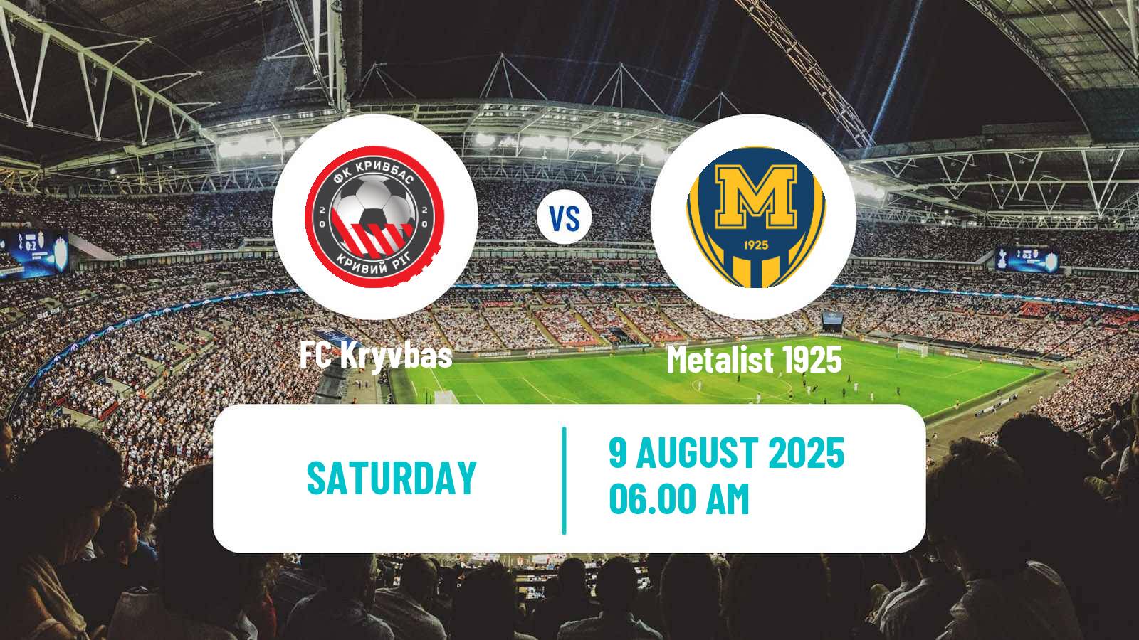 Soccer Ukrainian Premier League Kryvbas - Metalist 1925
