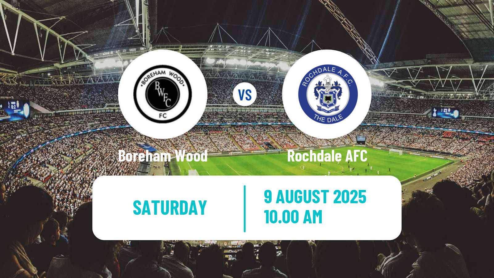 Soccer English National League Boreham Wood - Rochdale