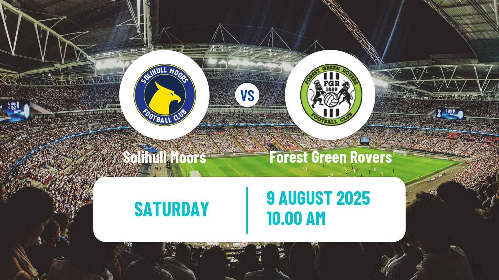 Soccer English National League Solihull Moors - Forest Green Rovers