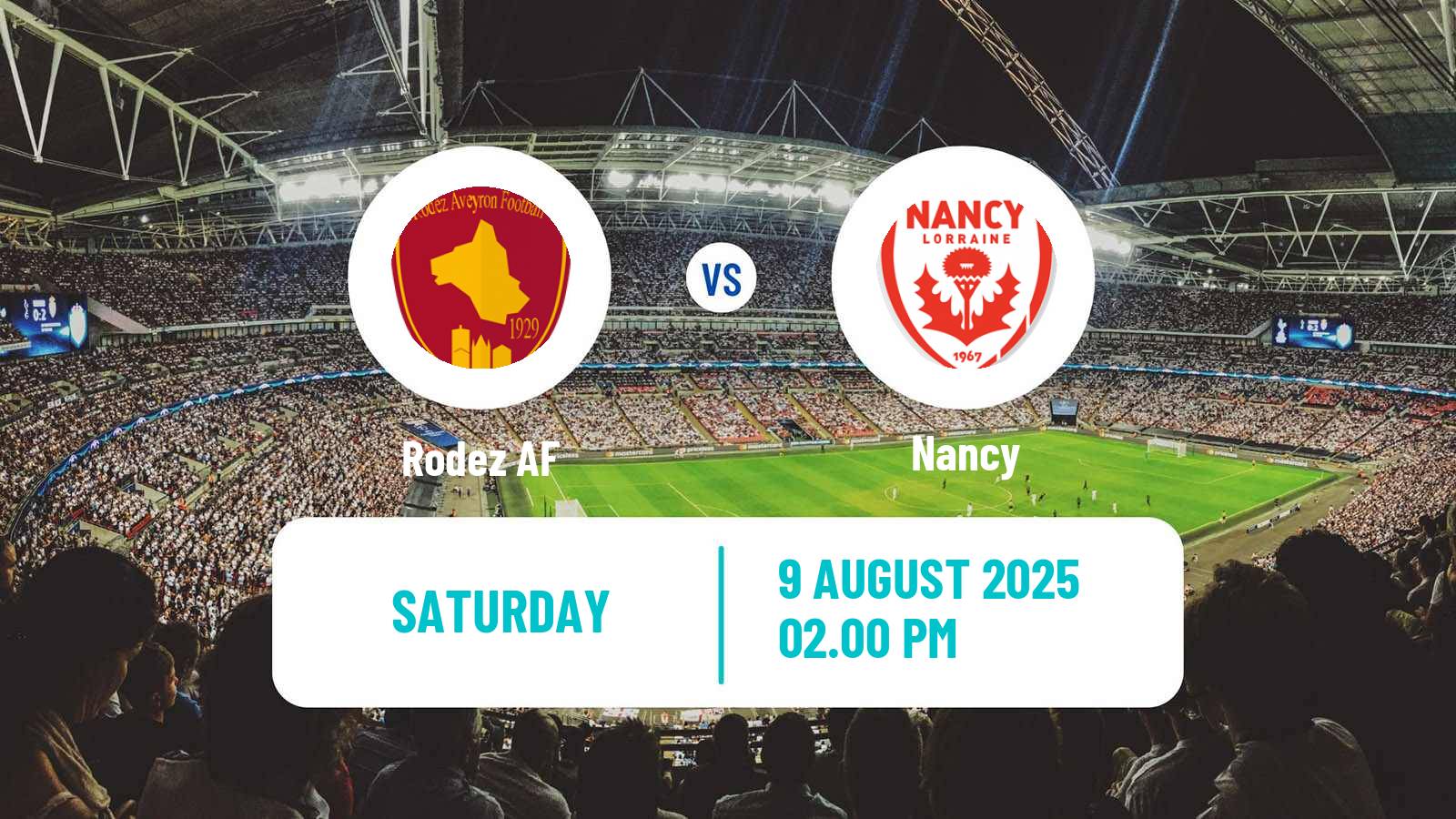 Soccer French Ligue 2 Rodez - Nancy