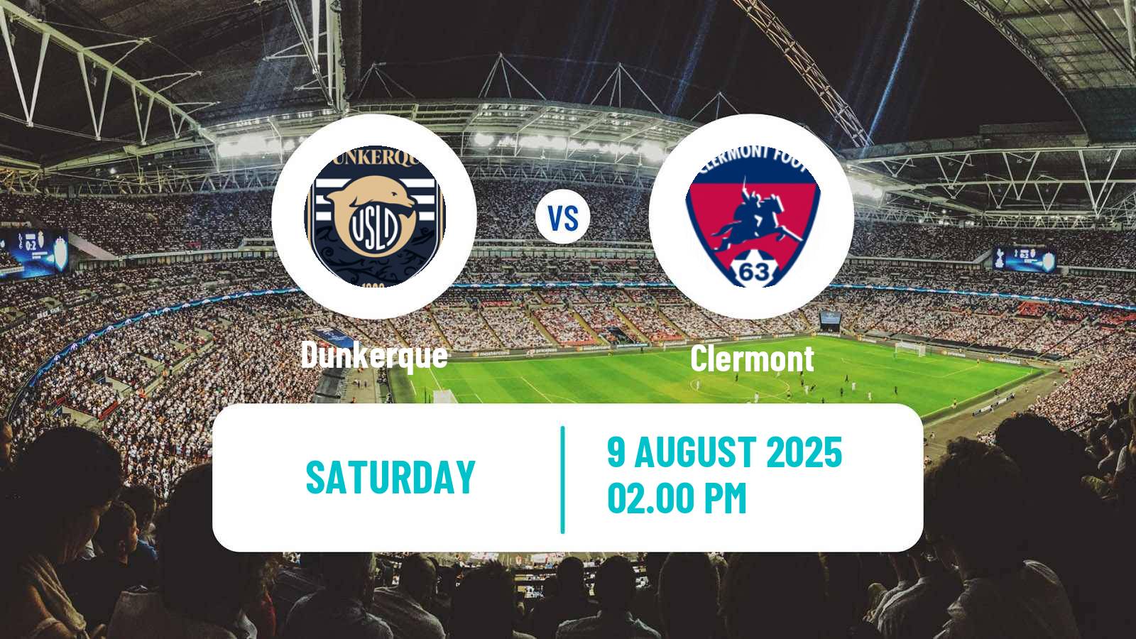 Soccer French Ligue 2 Dunkerque - Clermont