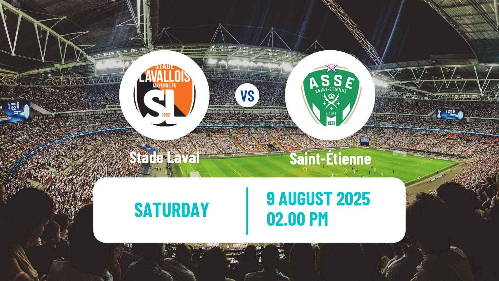 Soccer French Ligue 2 Laval - Saint-Étienne