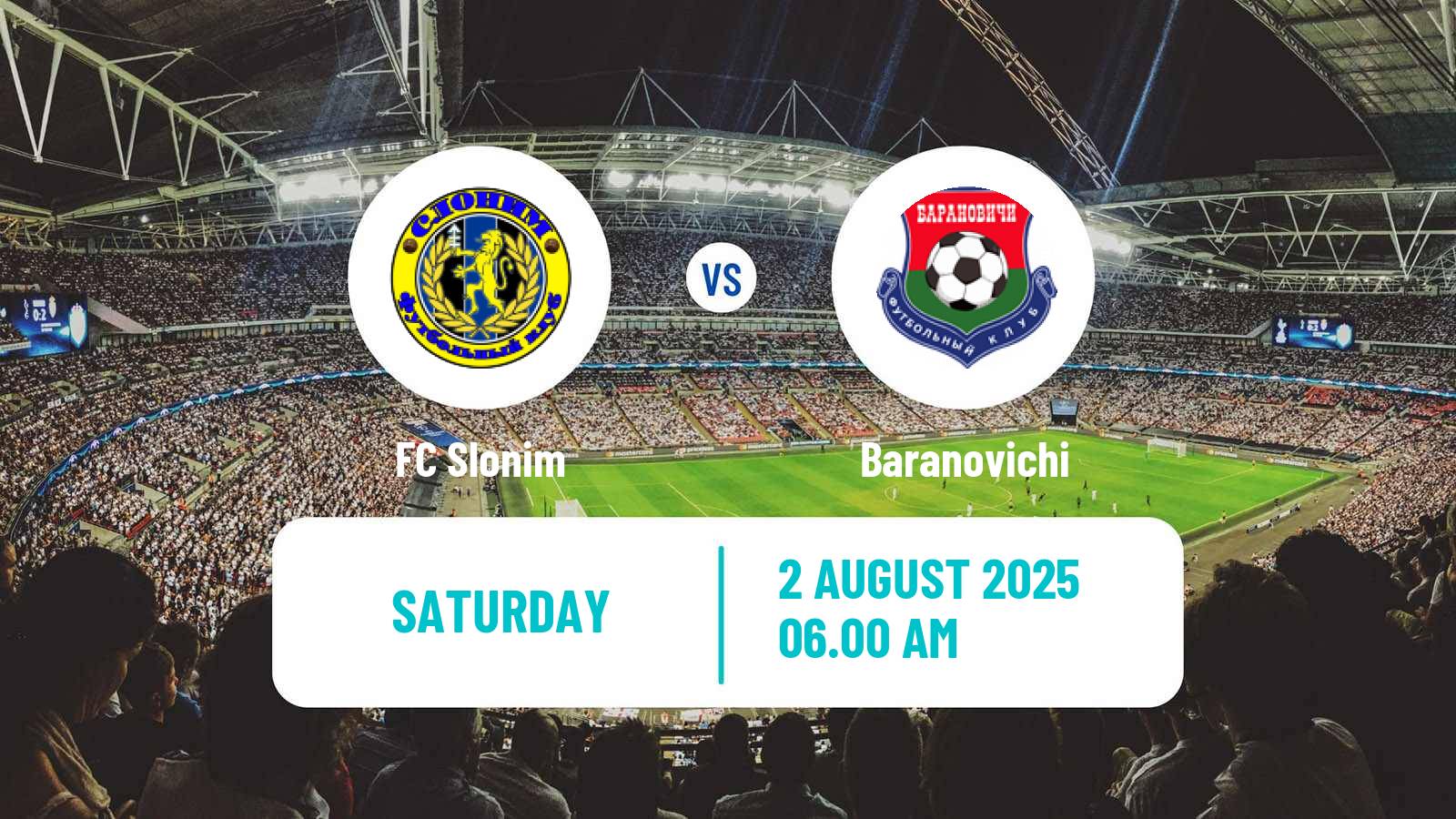 Soccer Belarusian Pershaya Liga Slonim - Baranovichi