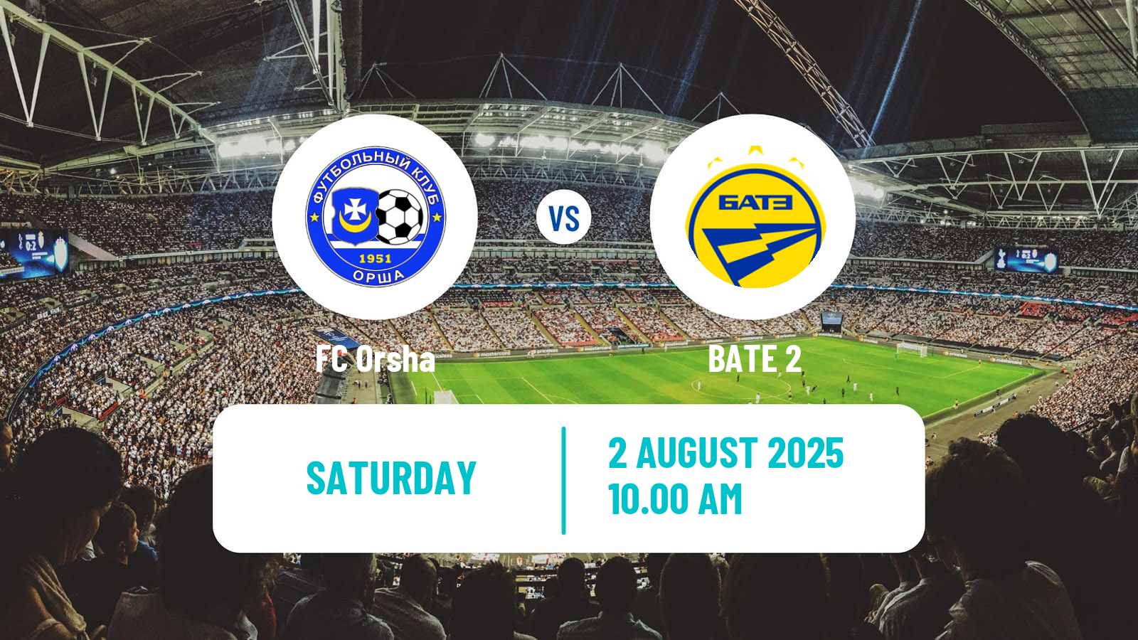 Soccer Belarusian Pershaya Liga Orsha - BATE 2