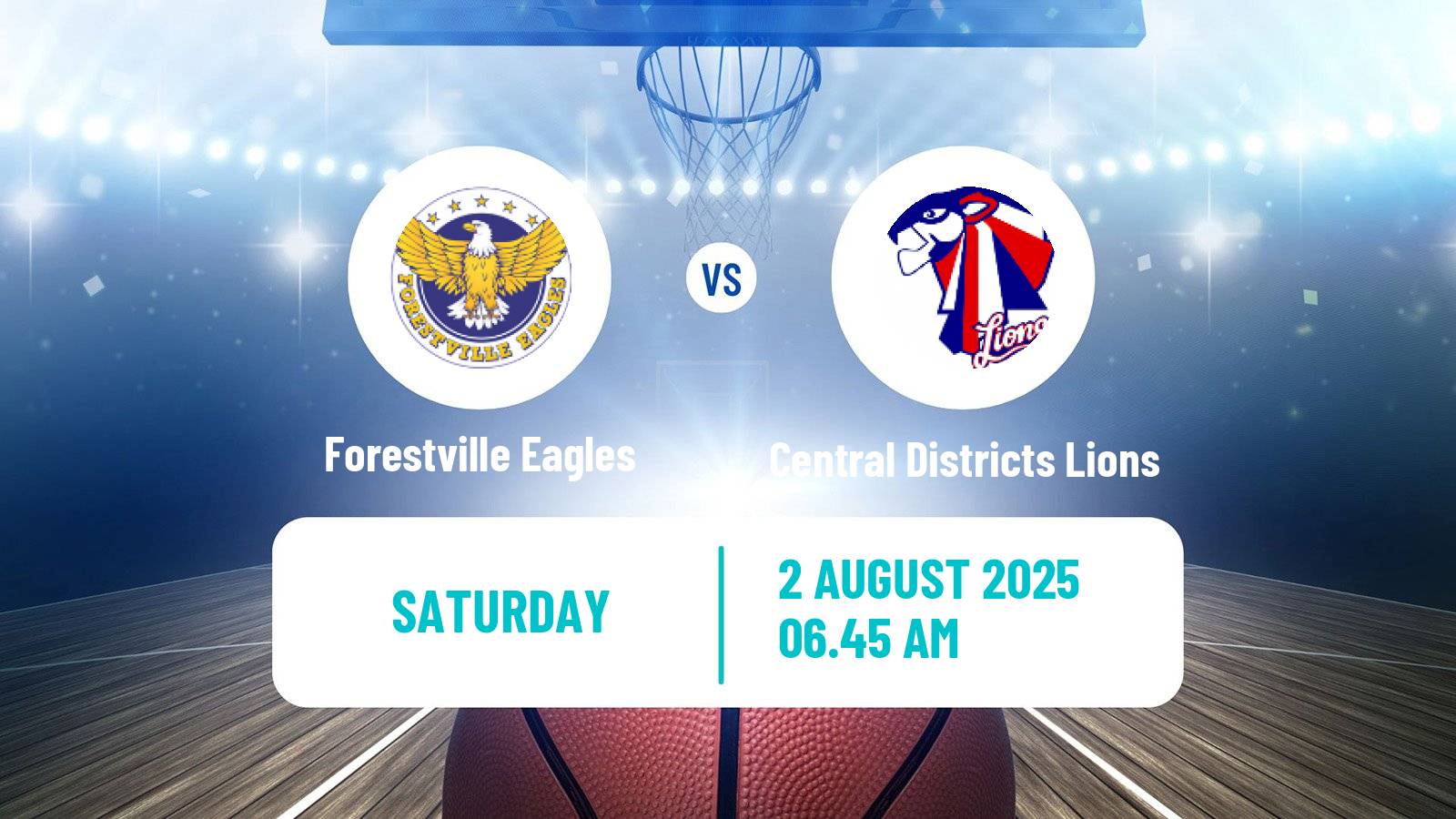Basketball Australian NBL1 Central Forestville Eagles - Central Districts Lions