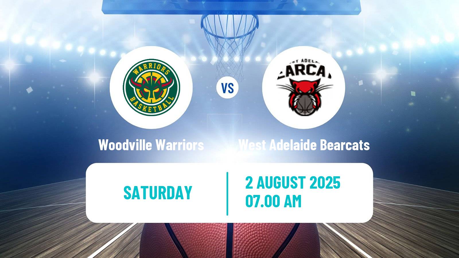 Basketball Australian NBL1 Central Woodville Warriors - West Adelaide Bearcats