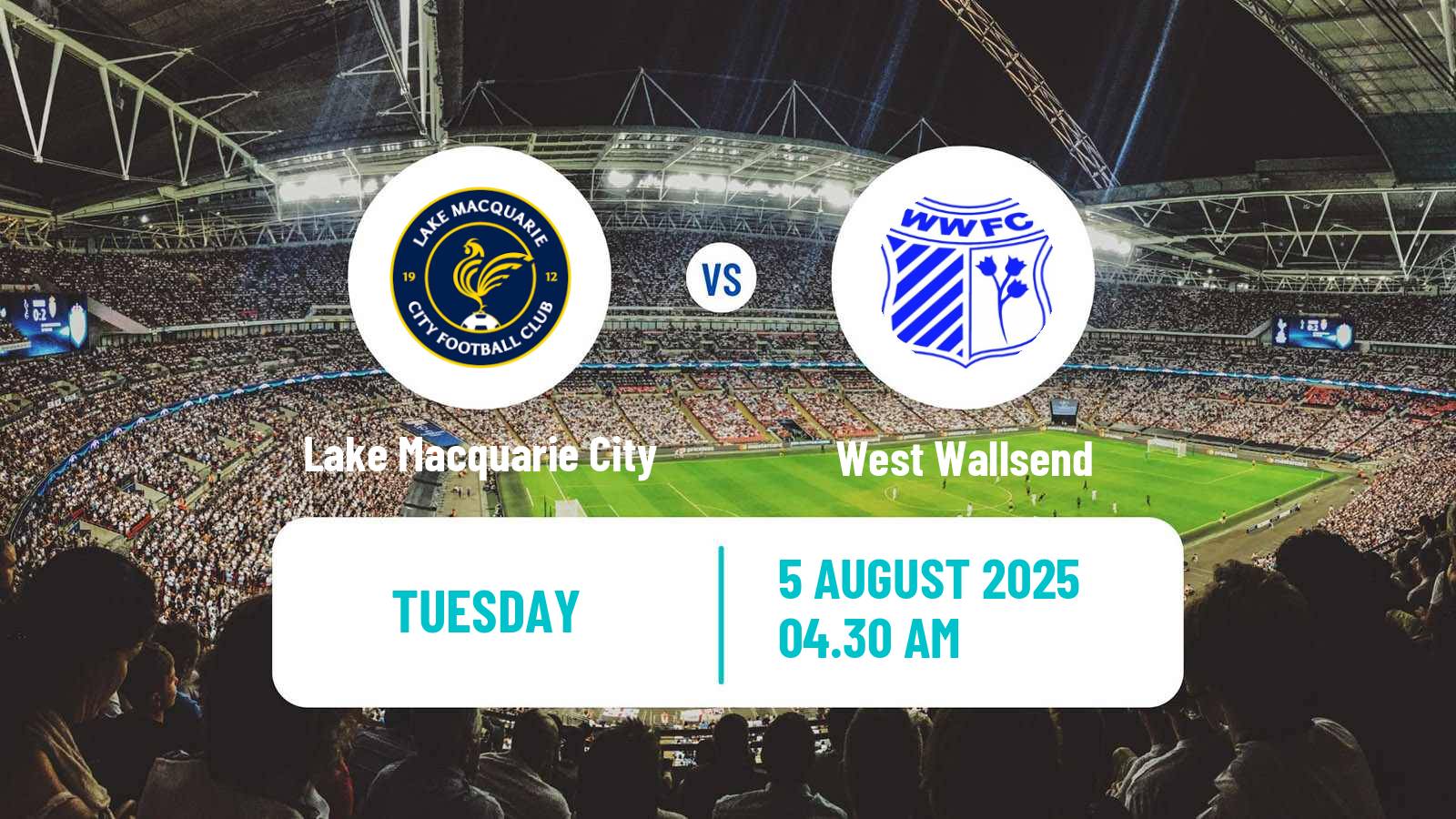 Soccer Australian Northern NSW State League Lake Macquarie City - West Wallsend