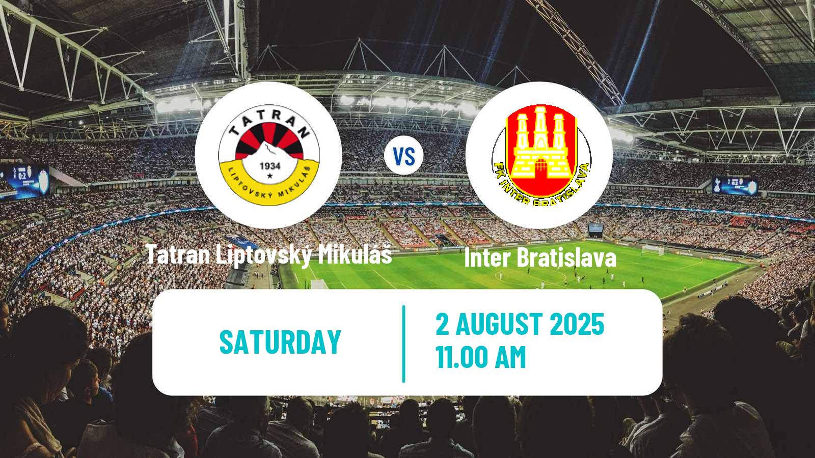 Soccer Slovak 2 Liga Tatran Liptovský Mikuláš - Inter Bratislava