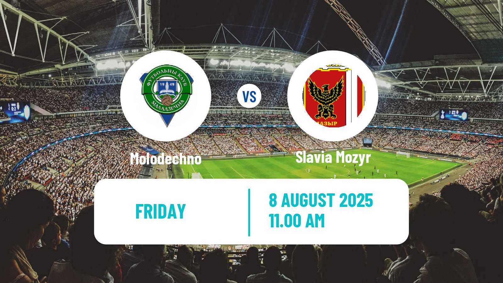 Soccer Belarusian Vysshaya Liga Molodechno - Slavia Mozyr