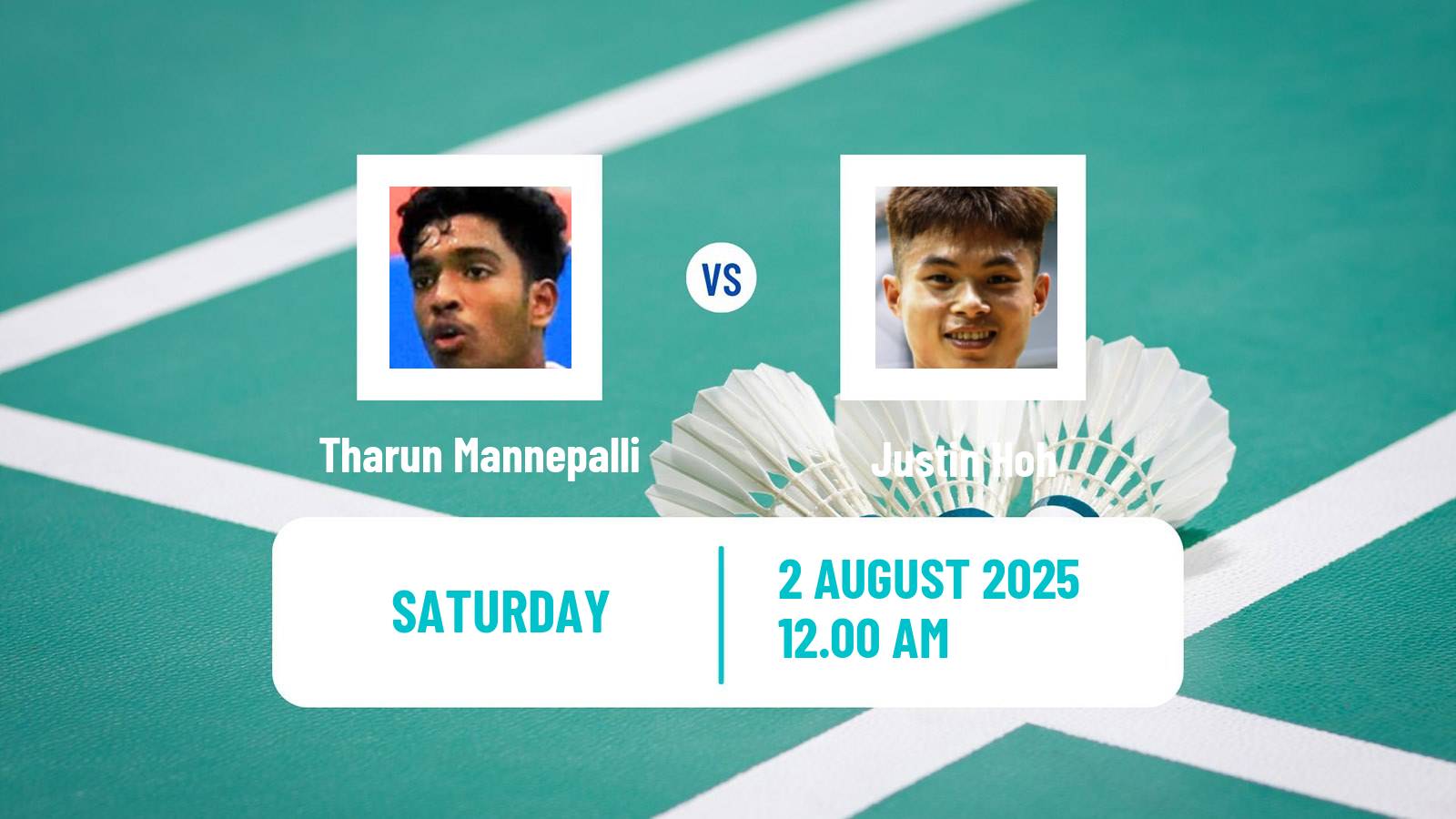 Badminton BWF World Tour Macau Open Men Tharun Mannepalli - Justin Hoh