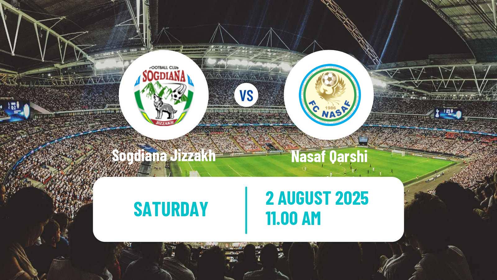 Soccer Uzbek League Sogdiana Jizzakh - Nasaf Qarshi