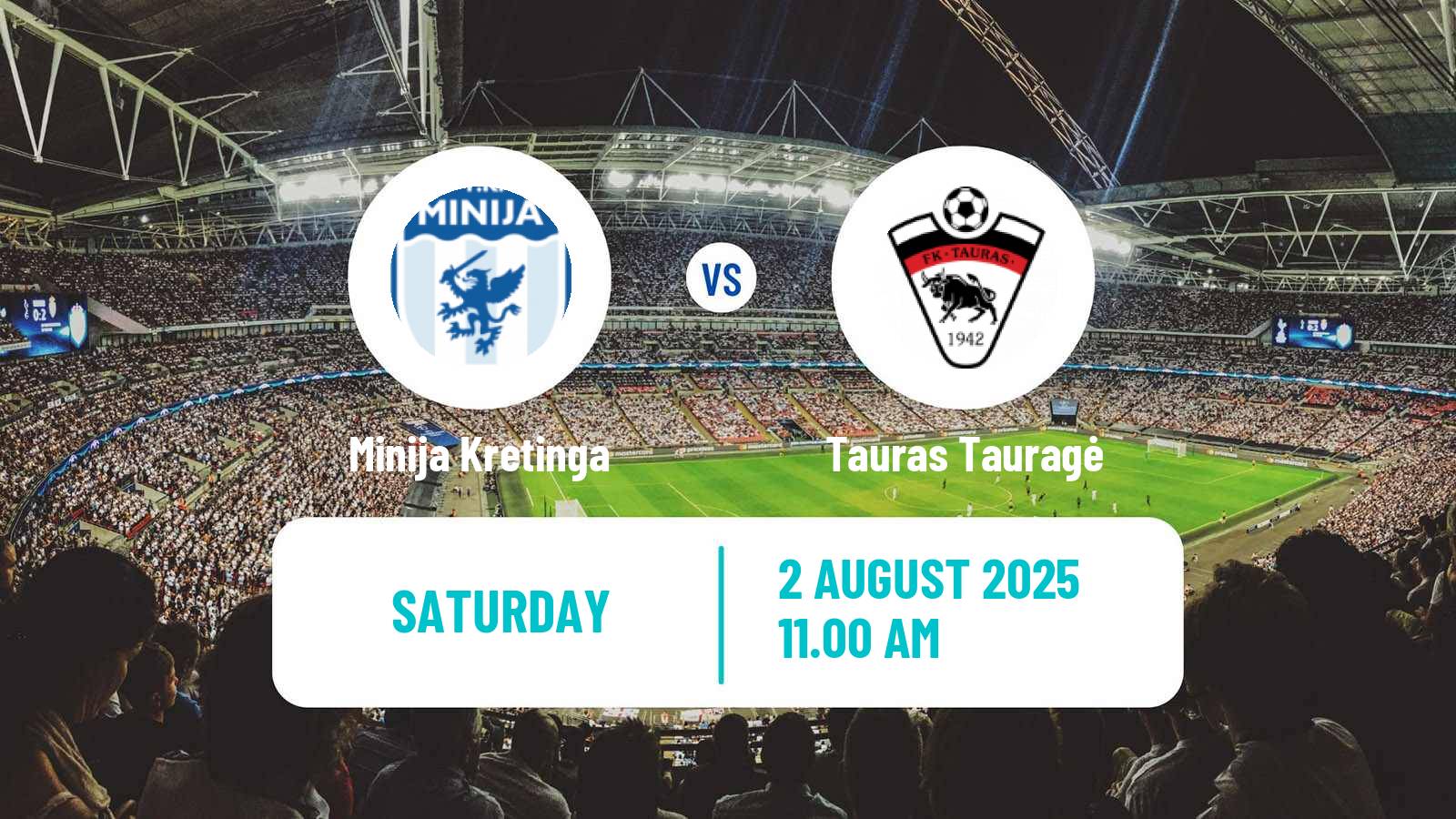 Soccer Lithuanian Division 2 Minija Kretinga - Tauras Tauragė