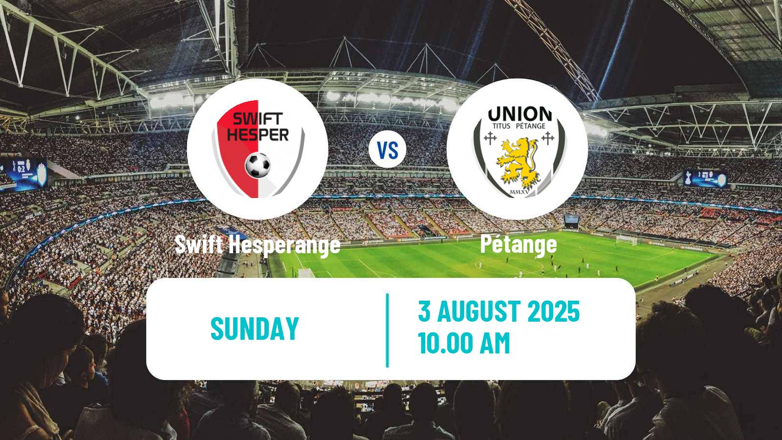 Soccer Luxembourg National Division Swift Hesperange - Pétange