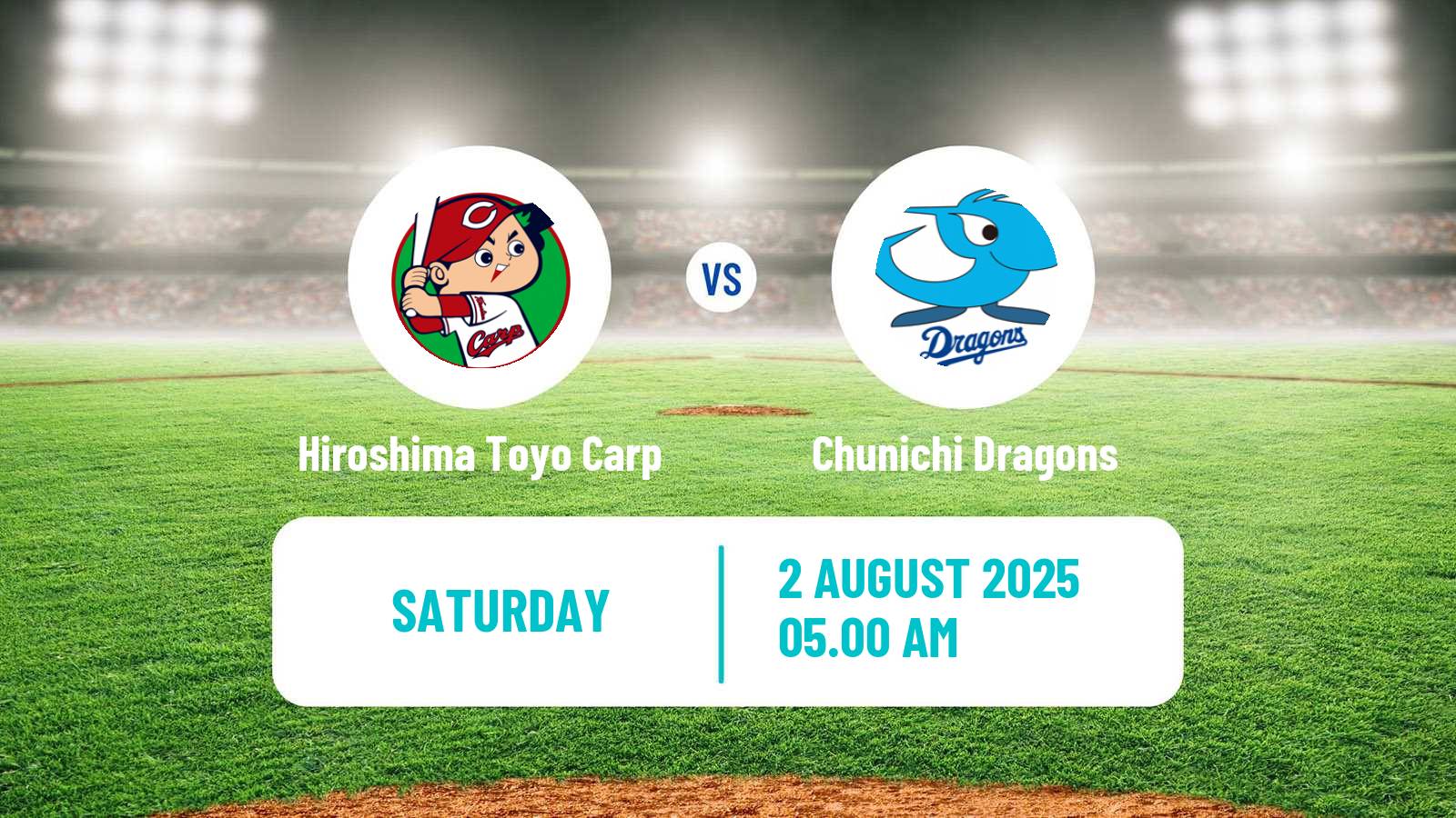 Baseball NPB Hiroshima Toyo Carp - Chunichi Dragons