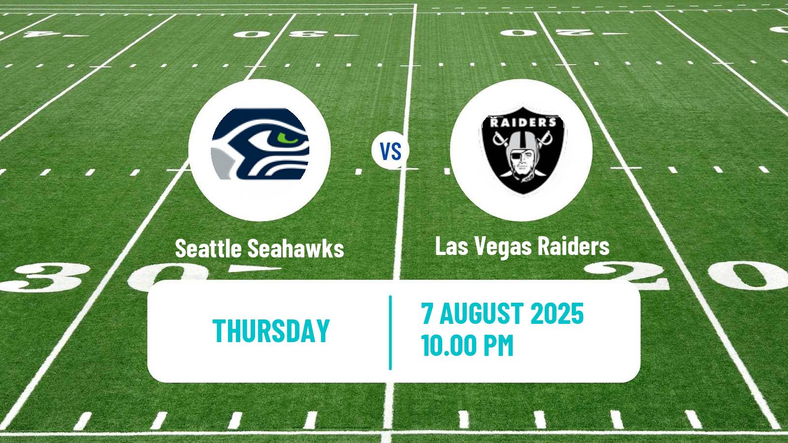American football NFL Seattle Seahawks - Las Vegas Raiders