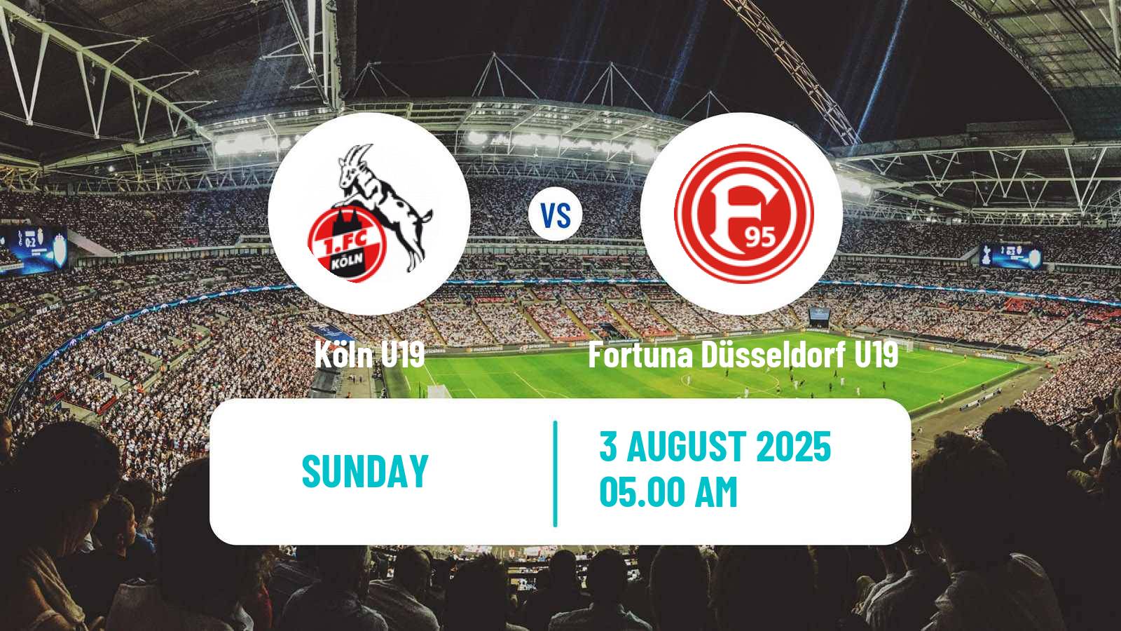 Soccer German DFB Youth League Köln U19 - Fortuna Düsseldorf U19