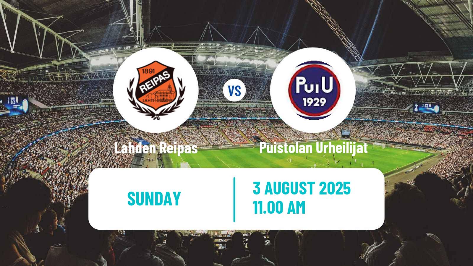Soccer Finnish Kakkonen Group A Lahden Reipas - Puistolan Urheilijat