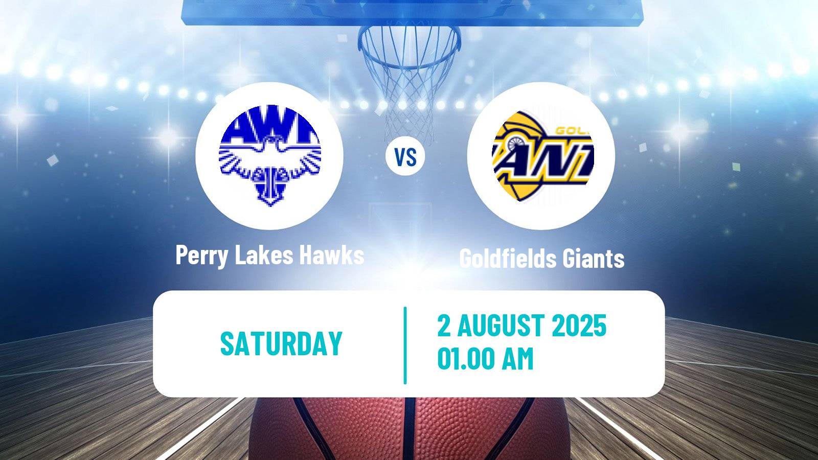 Basketball Australian NBL1 West Perry Lakes Hawks - Goldfields Giants