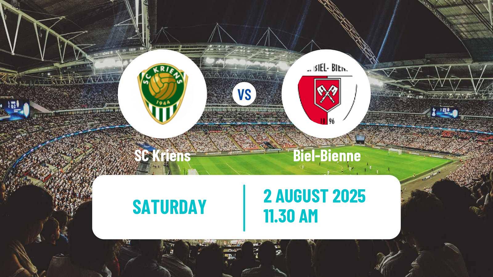 Soccer Swiss Promotion League Kriens - Biel-Bienne