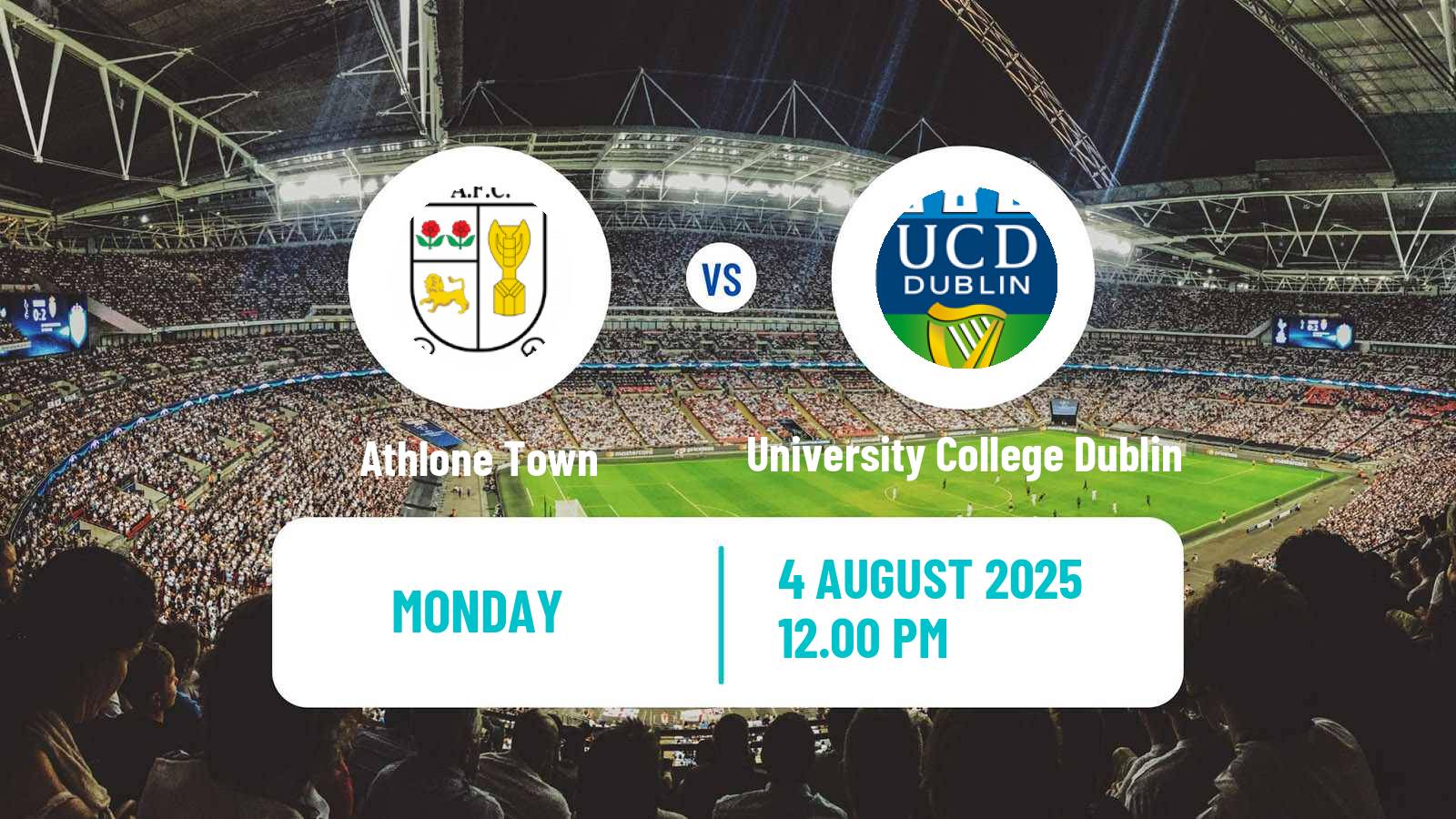 Soccer Irish Division 1 Athlone Town - University College Dublin