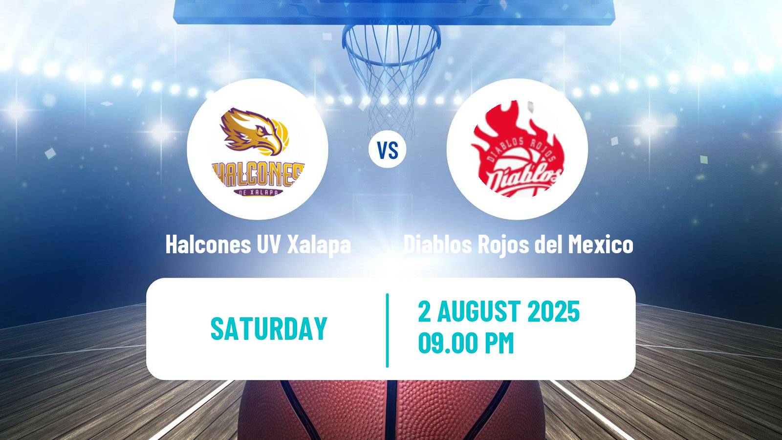 Basketball Mexican LNBP Halcones UV Xalapa - Diablos Rojos del Mexico