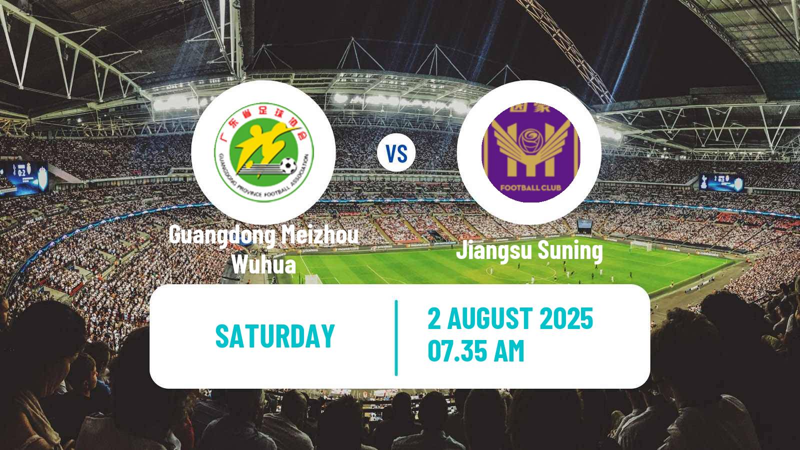 Soccer Chinese Super League Women Guangdong Meizhou Wuhua - Jiangsu Suning