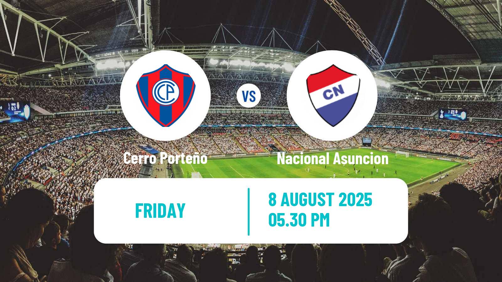 Soccer Paraguayan Primera Division Cerro Porteño - Nacional Asuncion