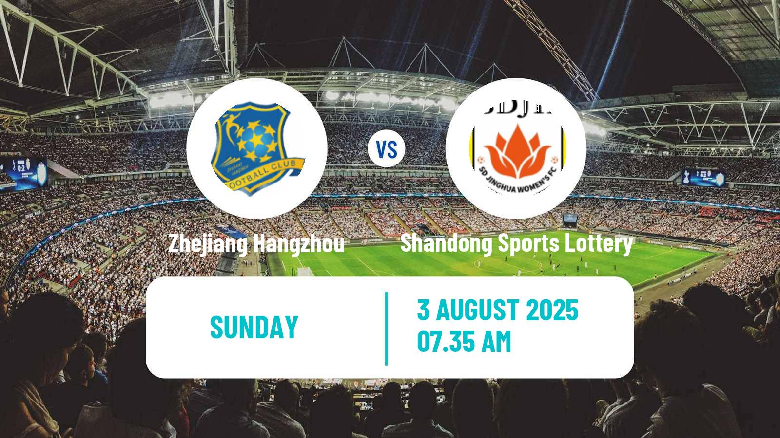 Soccer Chinese Super League Women Zhejiang Hangzhou - Shandong Sports Lottery