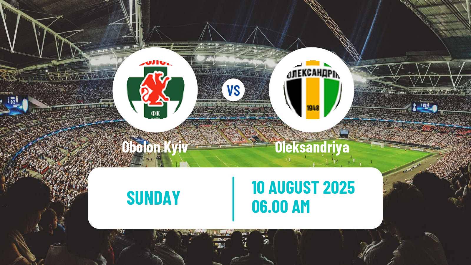 Soccer Ukrainian Premier League Obolon - Oleksandriya