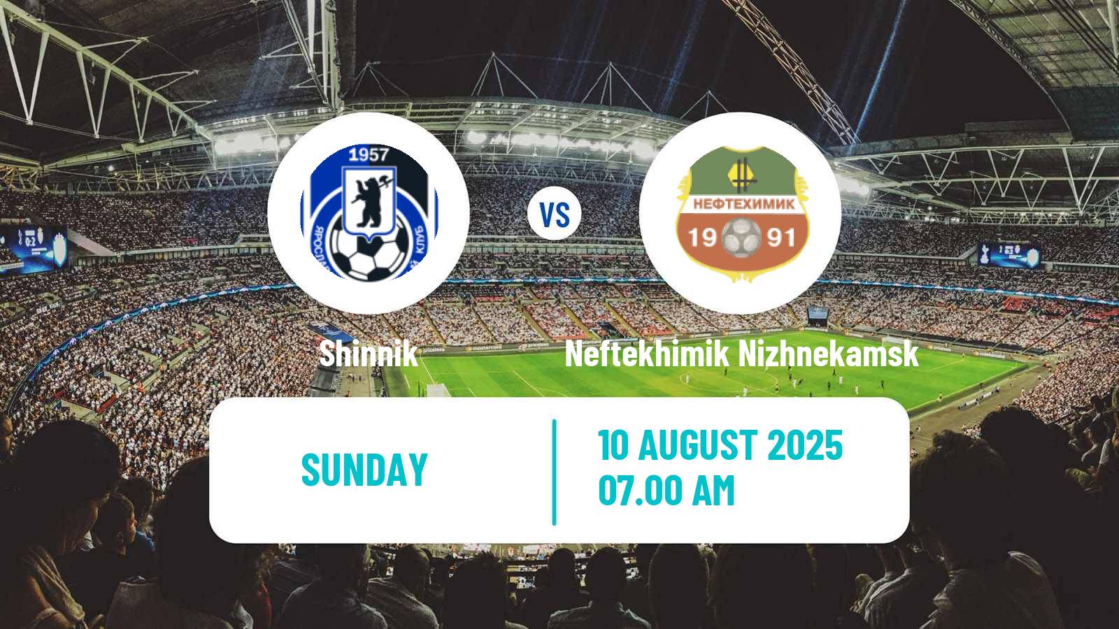 Soccer Russian FNL Shinnik - Neftekhimik Nizhnekamsk