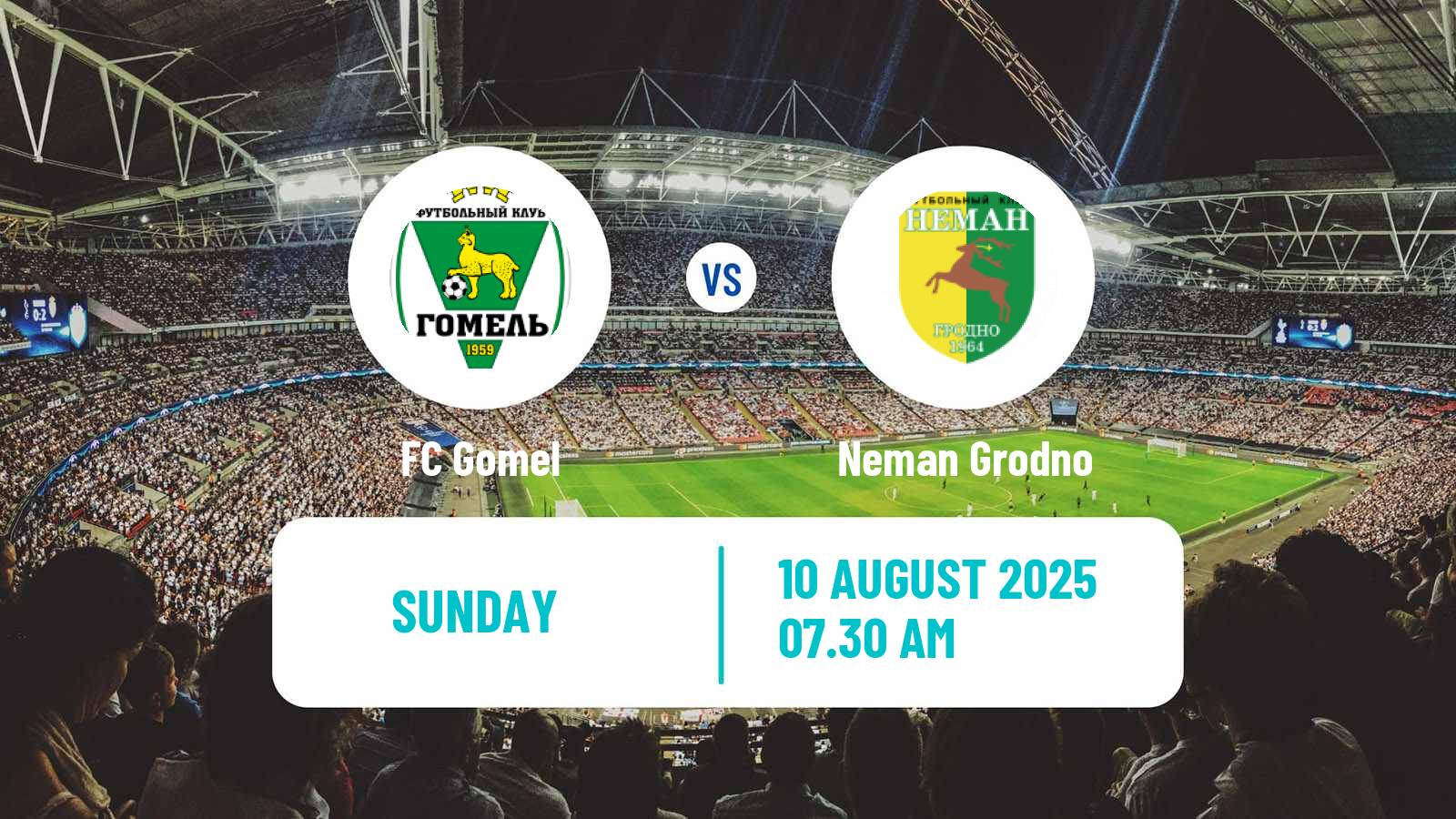 Soccer Belarusian Vysshaya Liga Gomel - Neman Grodno
