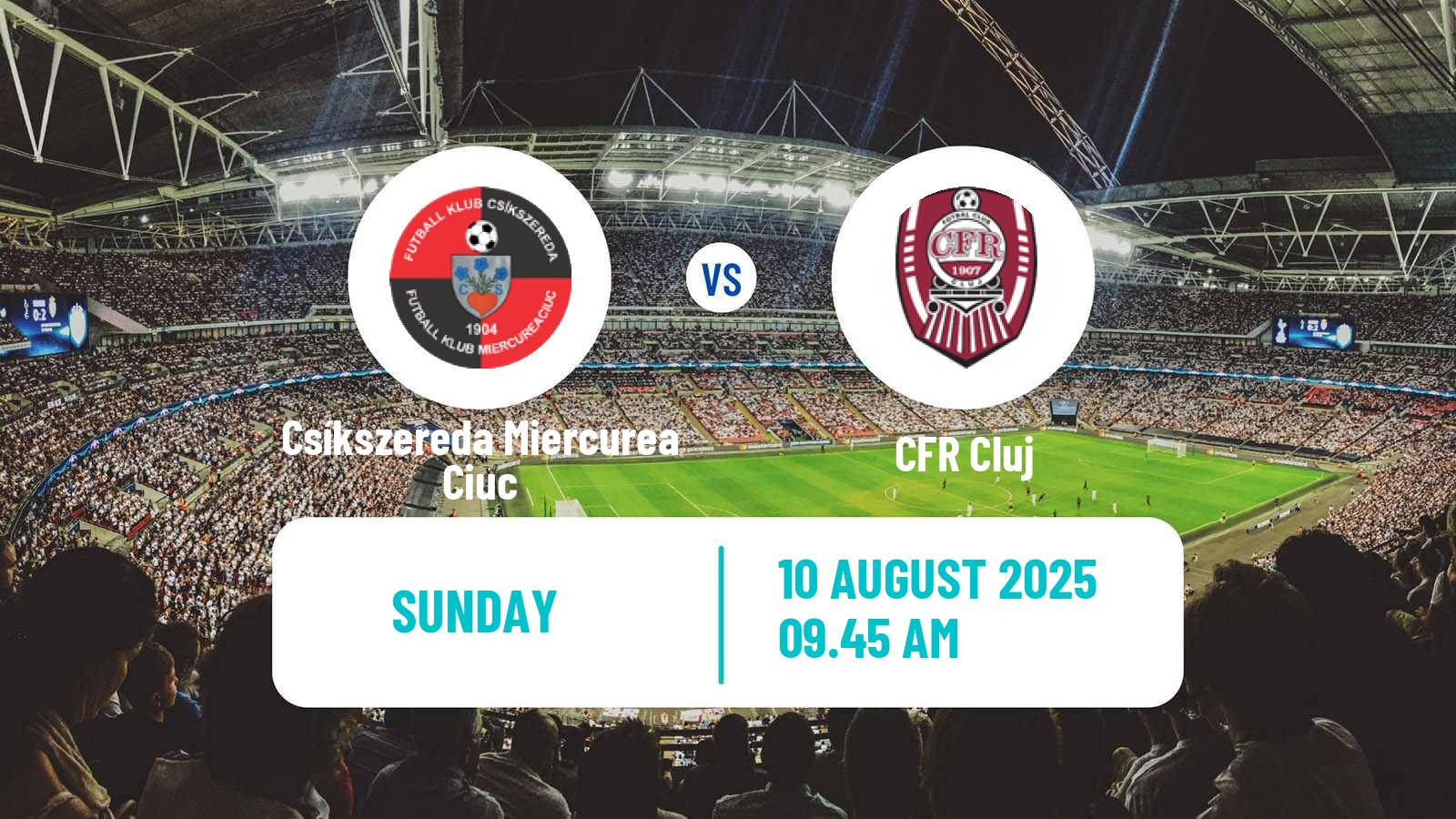 Soccer Romanian Liga 1 Csíkszereda Miercurea Ciuc - CFR Cluj