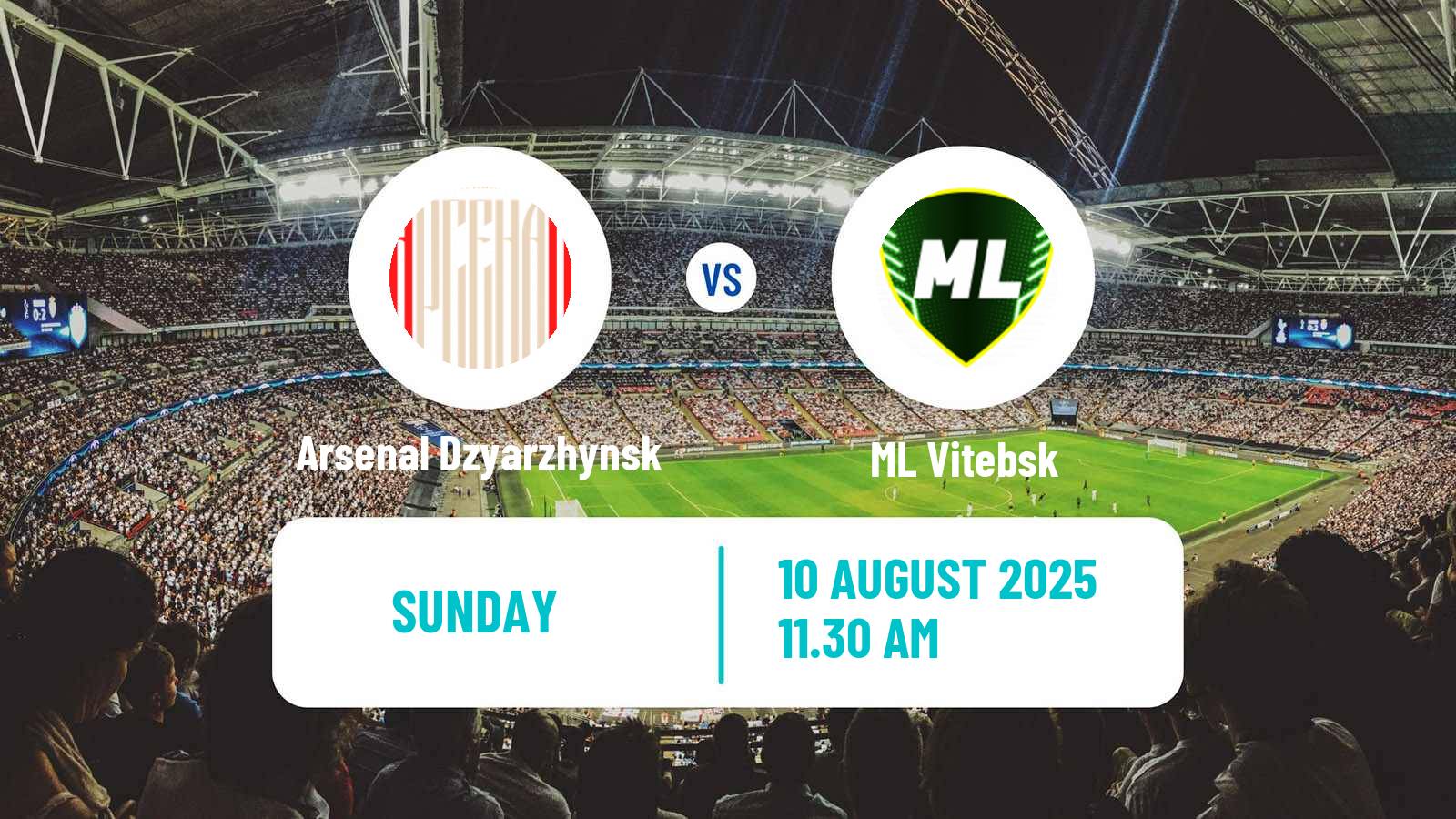 Soccer Belarusian Vysshaya Liga Arsenal Dzyarzhynsk - ML Vitebsk