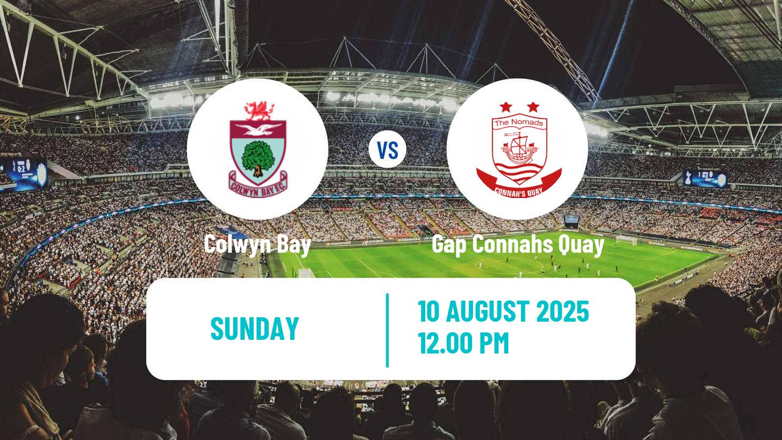 Soccer Welsh Cymru Premier Colwyn Bay - Gap Connahs Quay