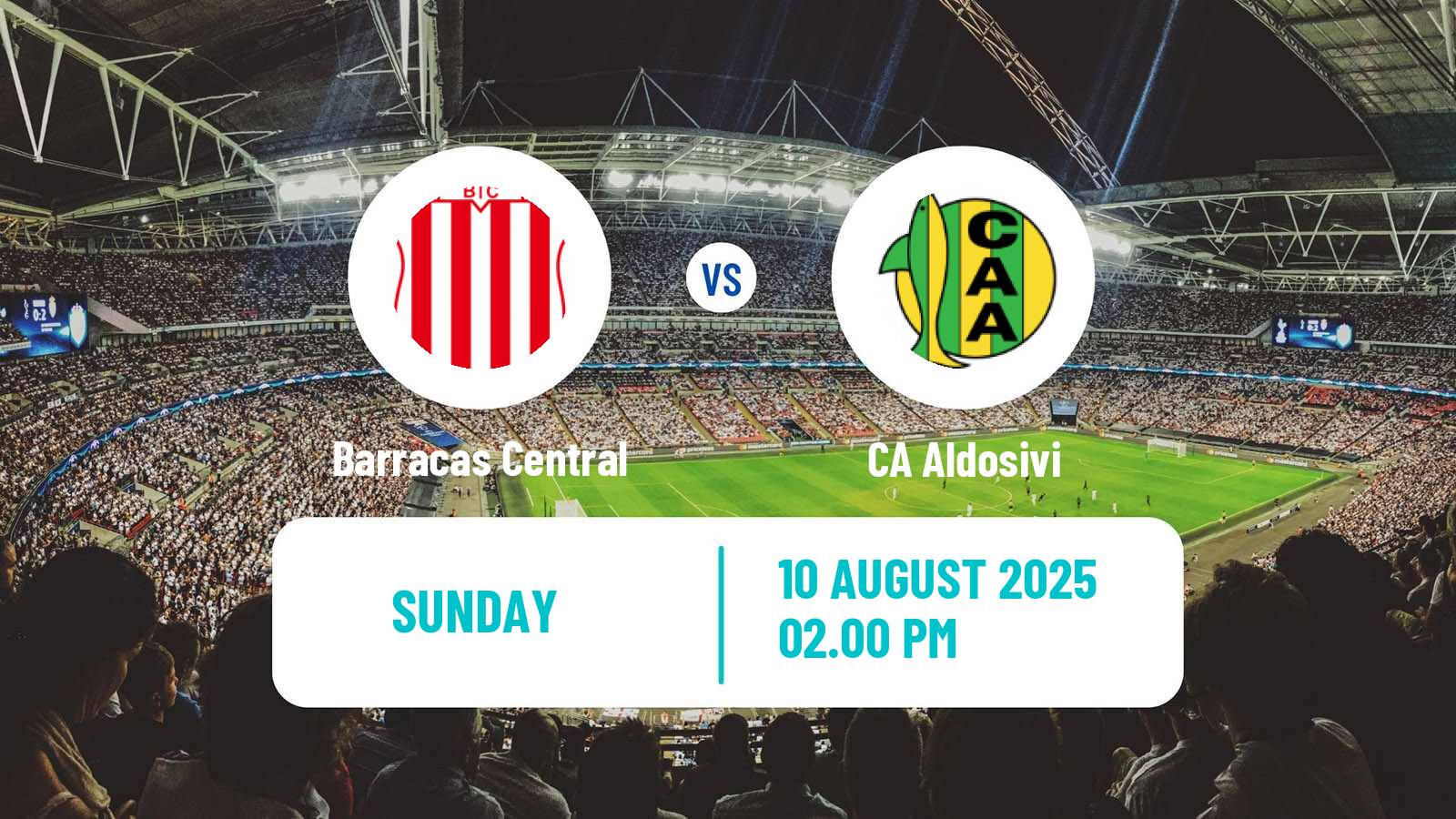 Soccer Argentinian Liga Profesional Barracas Central - Aldosivi