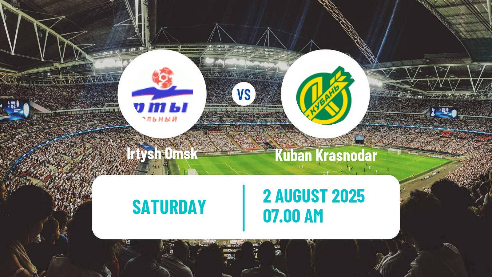 Soccer Russian FNL 2 Division A Silver Irtysh Omsk - Kuban Krasnodar